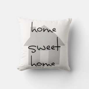 Coussin domicile doux moderne noir blanc gris simple