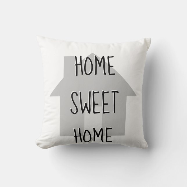 Coussin domicile doux moderne simple gris (Recto)