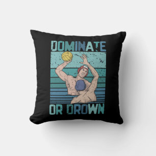 Coussin Dominez Ou Bas Retro Water Polo Player Vintage S