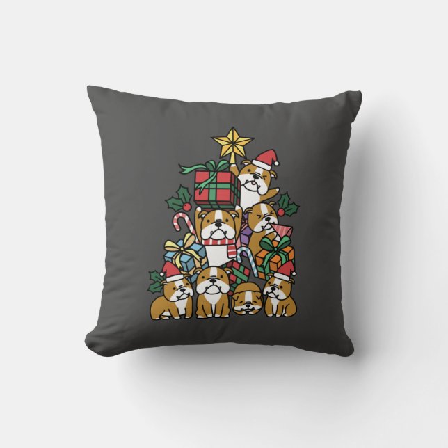 Coussin Don de chien | Christmas Tree English Chien de tau (Recto)