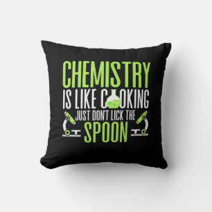 Coussin Don de scientifique   La chimie est comme la Cuisi
