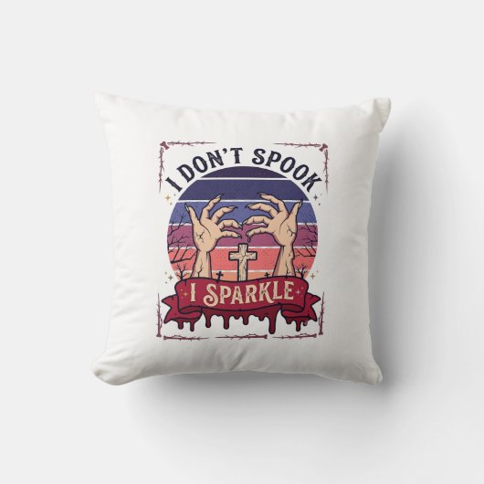 Coussin Don Spook Sparkle Mains de Zombie Halloween Sang_1 (Recto)