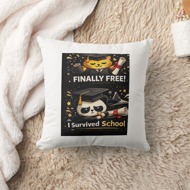 Coussin Done Finally Free Graduation Shirt (Couverture)