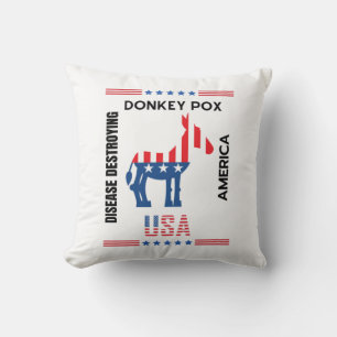 Coussin Donkey Pox La Maladie Détruisant L'Amérique Lovely
