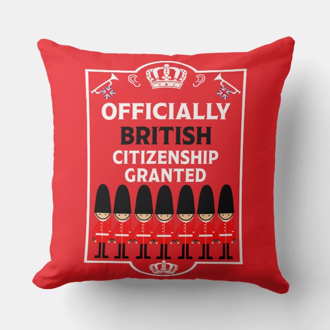 Coussin Dons de citoyenneté britannique (Recto)
