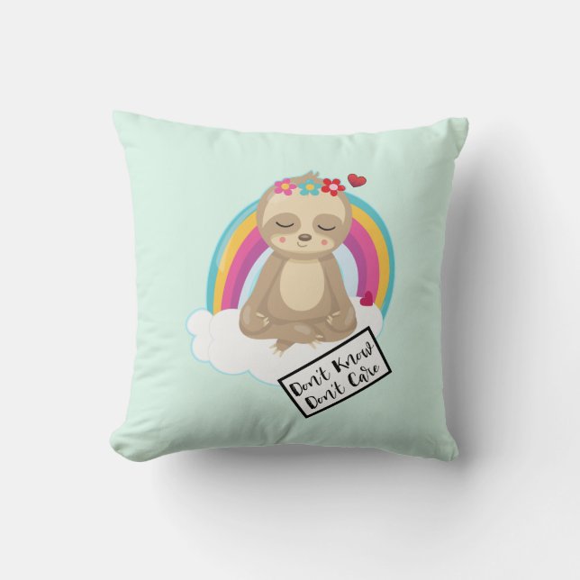 Coussin Don't Know Don't Care Text (Recto)