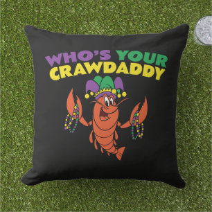 Coussin Dont votre père de famille Mardi Gras est drôle