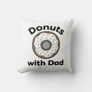 Coussin Donuts avec Papa Design de T-shirt Donut Vintage_1