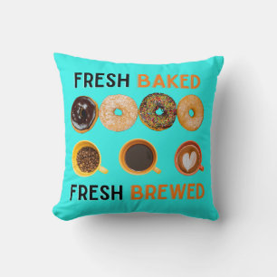 Coussin Donuts et café fraîchement préparés et fraîchement