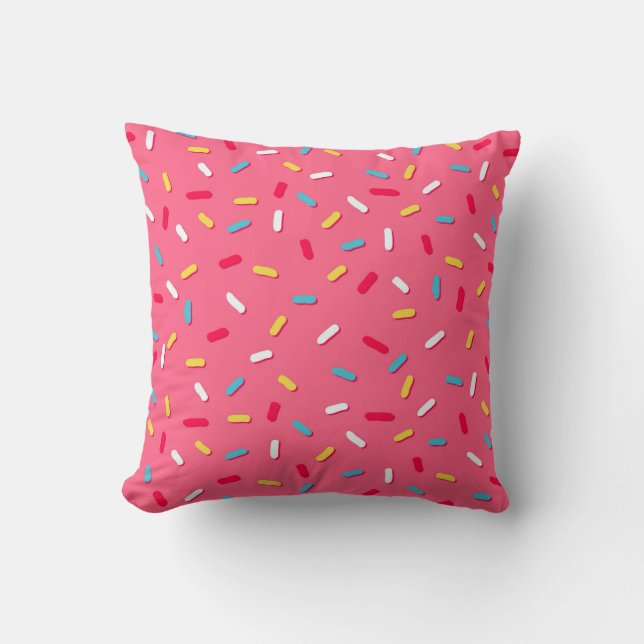 Coussin Donut's glaze seamless pattern, pink background, t (Recto)