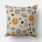 Coussin Doodle Céleste Fantaisiste (Recto)