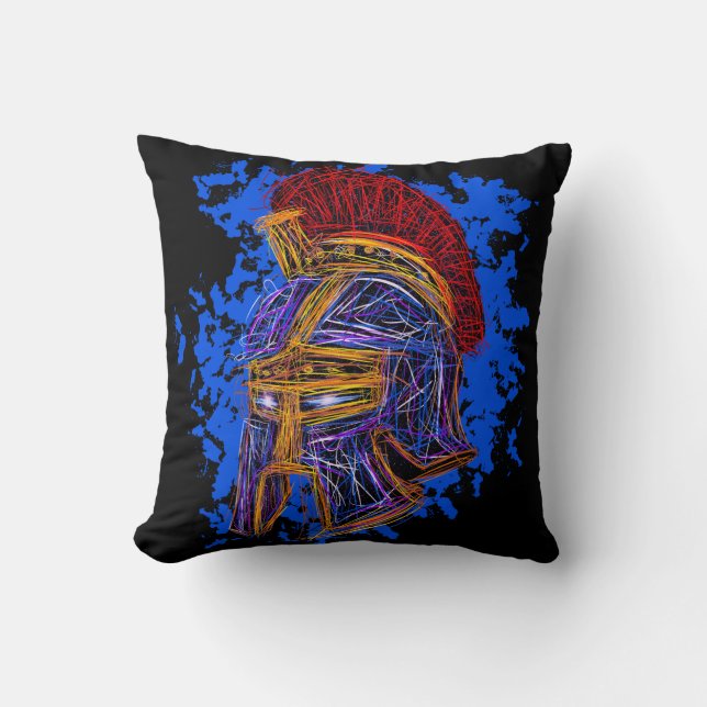 Coussin Doodle de gladiador: El poder y la valentía épica  (Recto)