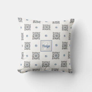 Coussin Doodle dessiné à la main inspiré de l'abeille avec