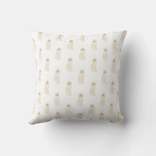 Coussin Doodle Dog (Crème Blanc) (Verso)