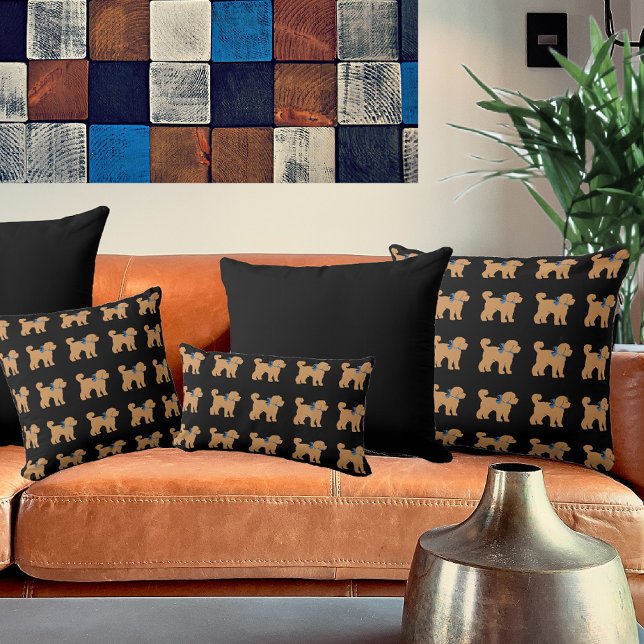 Coussin Doodle Dog Decor Black and Tan (Créateur téléchargé)