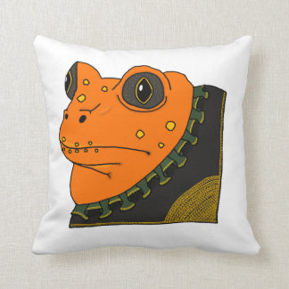 Coussin d'or de fantaisie de crapaud