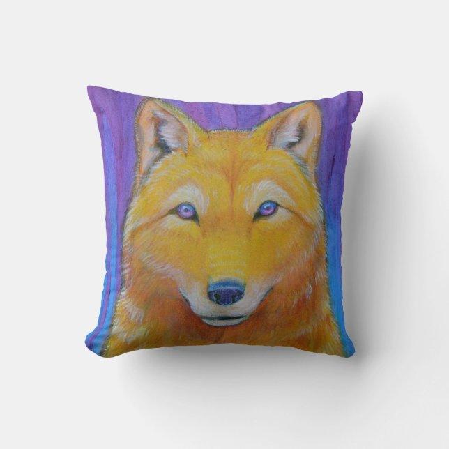 Coussin d'or de tête de loup d'imaginaire (Recto)