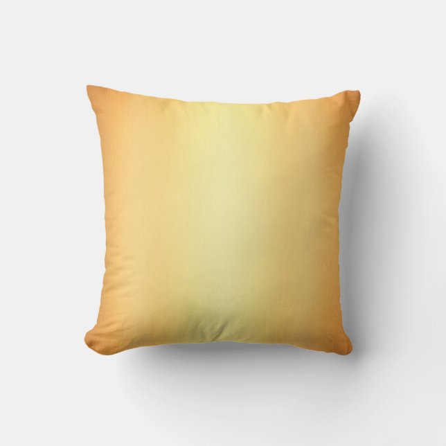 Coussin Doré jaune ombre gradué solide couleur design (Recto)
