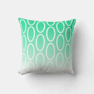 Coussin d'oreiller blanc Motif de forme ovale