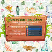 COUSSIN DORKY DINOSAURS GARÇONS SCHOOL GRANDSON DONS PERSO