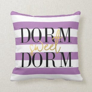 Coussin Dorm Sweet Dorm Bandes pourpres