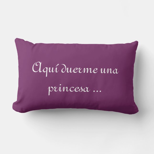 Coussin dort ici une princesse (Recto)