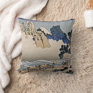 Coussin Dos du mont Fuji depuis la rivière Minobu Hokusai