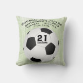 Coussin Dossier de naissance des garçons de soccerball Gre (Recto)