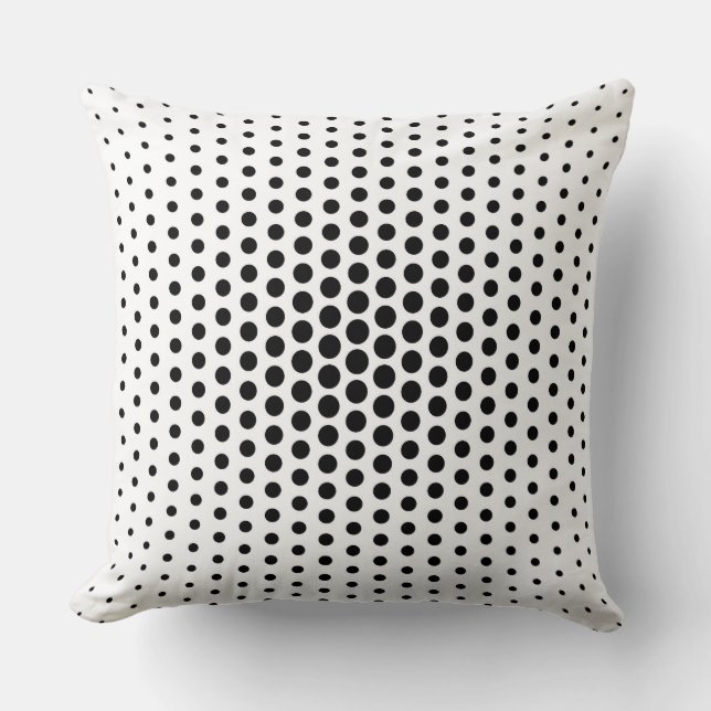 Coussin Dots de technologie noire modernes (Recto)