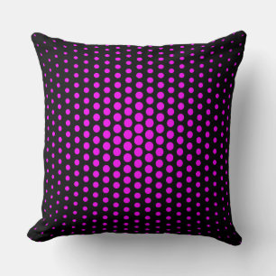 Coussin Dots Techno Fuchsia Noir moderne
