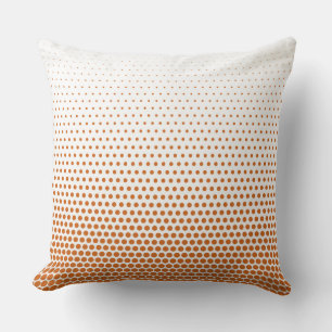 Coussin Dots Techno Orange Blanc Moderne