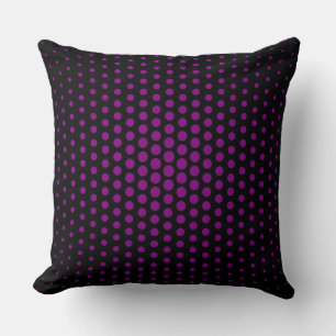 Coussin Dots Techno violets Noir moderne