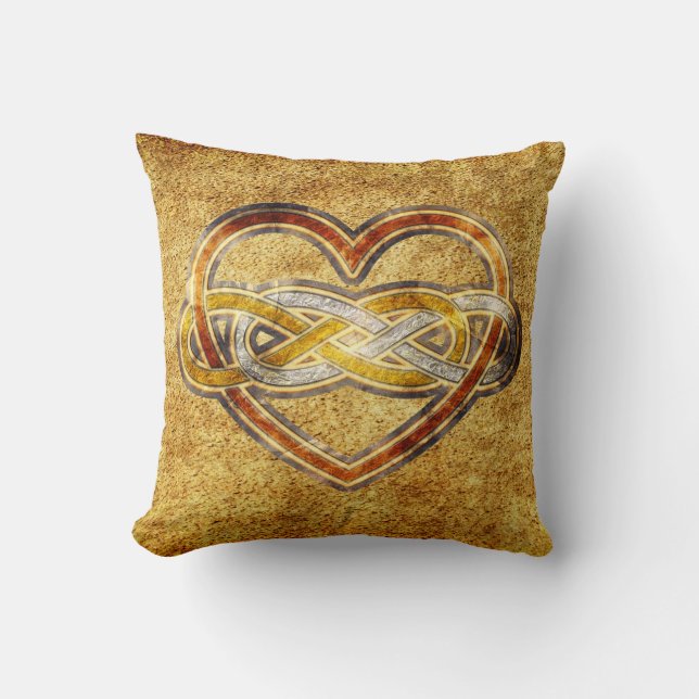 Coussin Double coeur d'infini de symbole bicolore (Recto)