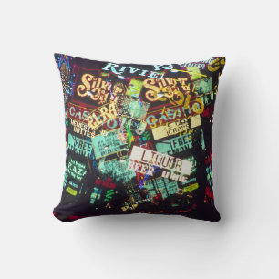 Coussin Double exposition, enseignes de casino, Las Vegas,