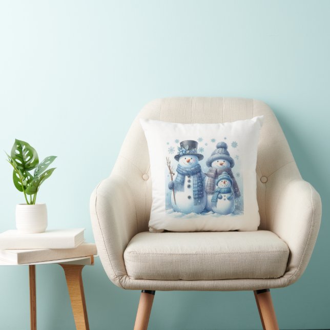 Coussin double face de la famille Snowman - 2 imag (Chaise)