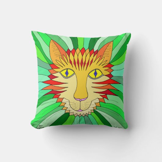 Coussin Double image McCatFace malicieux (Recto)
