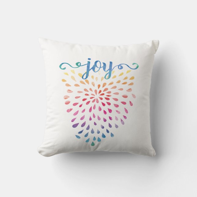 Coussin Double JOIE d'aquarelle (Recto)
