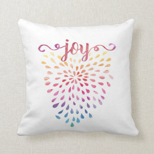 Coussin Double JOIE d'aquarelle