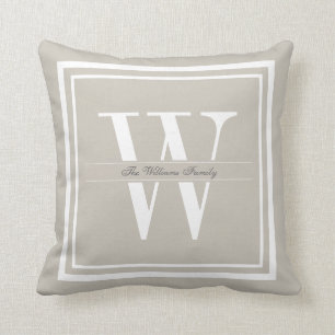 Coussin Double monogramme de toile de frontière