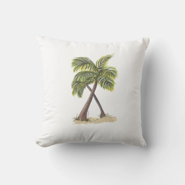 Coussin Double Palms (Recto)