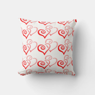Coussin Double Red Tourbillonnant Hearts