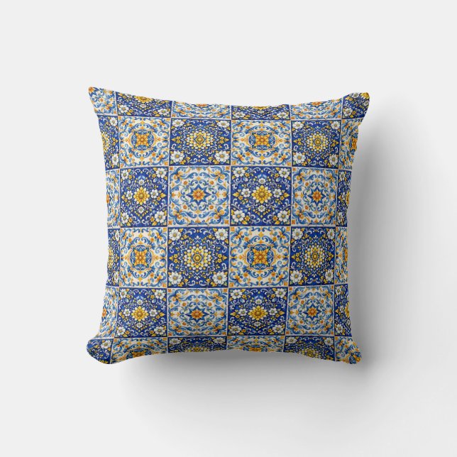 Coussin Double‑Sided Azulejo Cozy Pillow (Recto)