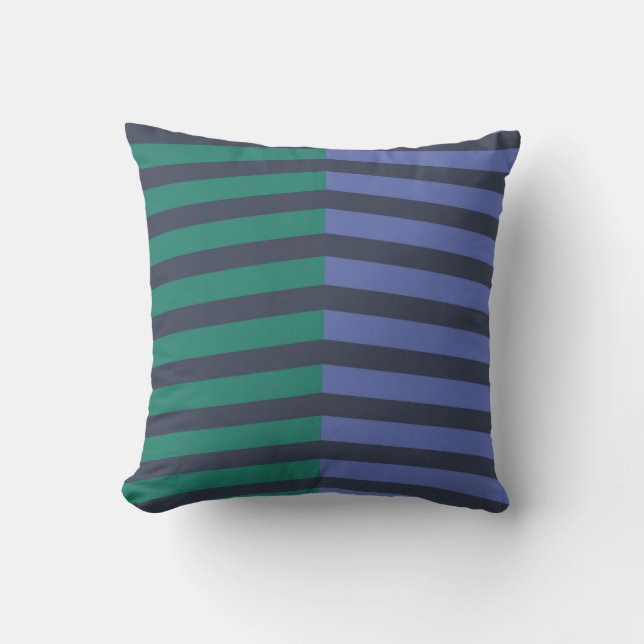 Coussin Double Tone Stripes Motif Jeu d'oreiller (Recto)