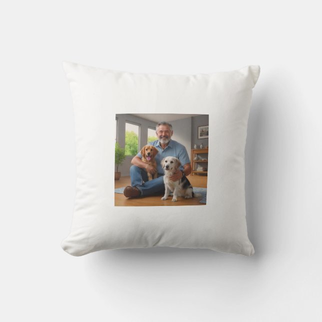 Coussin "Doubler l'amour : une zone de confort pour papa d (Recto)
