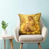 Coussin Douce elfe sur un tournesol (Chaise)