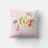 Coussin Douce Équipe : Cake Pops de personnages sur un bât (Recto)