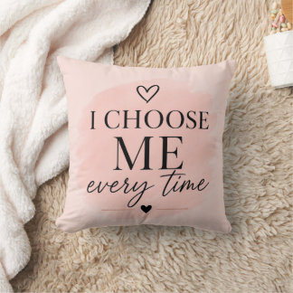 Coussin Douce Esthétique Rose d'Amour de Soi