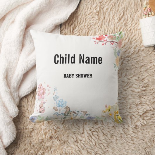 Coussin Douce Fête de Bébé Oiseaux d'Amour Teddy (Couverture)