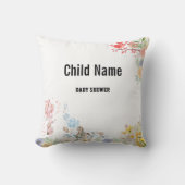Coussin Douce Fête de Bébé Oiseaux d'Amour Teddy (Recto)