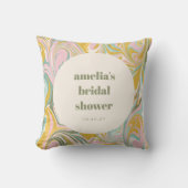 Coussin Douce Fête de Mariage sur Mesure Abstrait Jaune Pa (Recto)